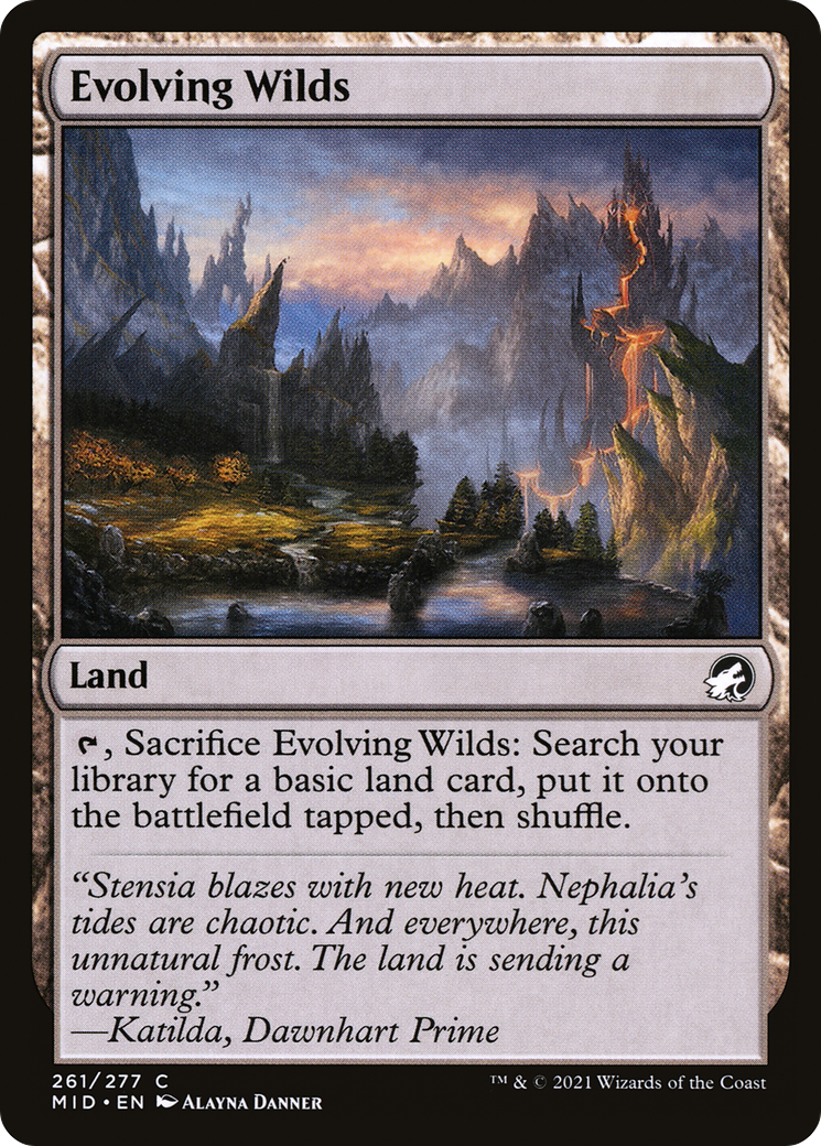Evolving Wilds (261) [Innistrad: Midnight Hunt] foil - Deck Out Gaming