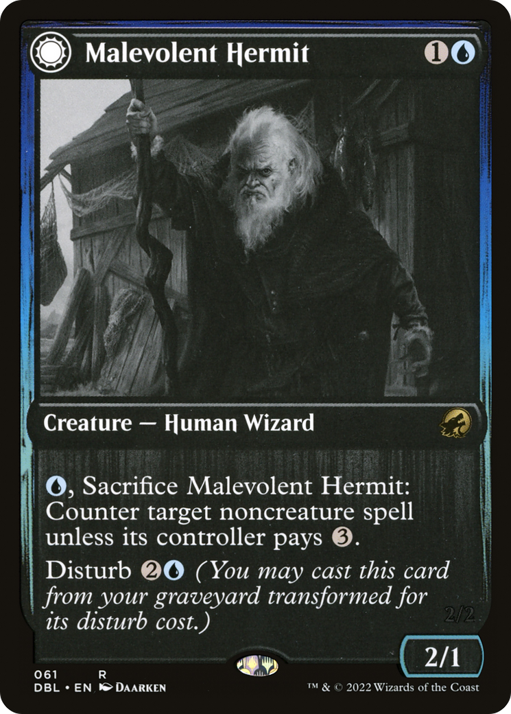 Malevolent Hermit (61) [Innistrad: Double Feature] foil - Deck Out Gaming