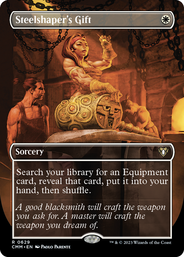 Steelshaper's Gift (Borderless) (629) [Commander Masters] - Deck Out Gaming