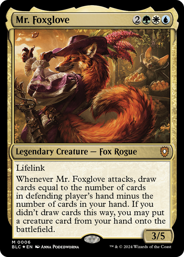 Mr. Foxglove (6) [Bloomburrow Commander] foil - Deck Out Gaming
