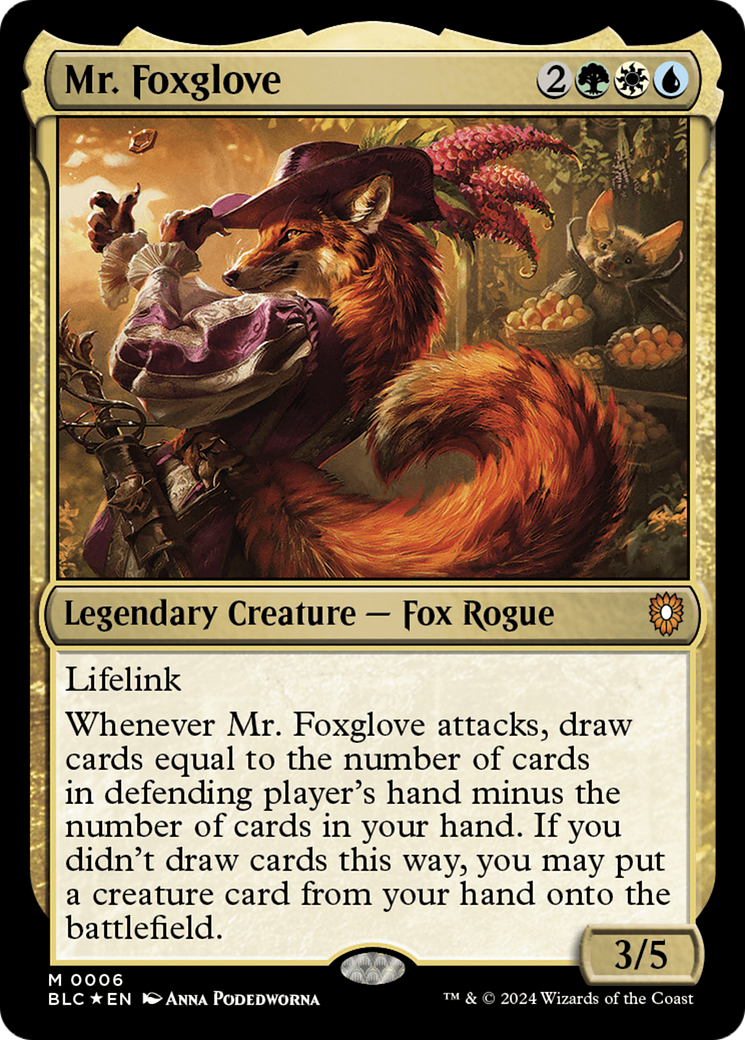 Mr. Foxglove (6) [Bloomburrow Commander] foil - Deck Out Gaming