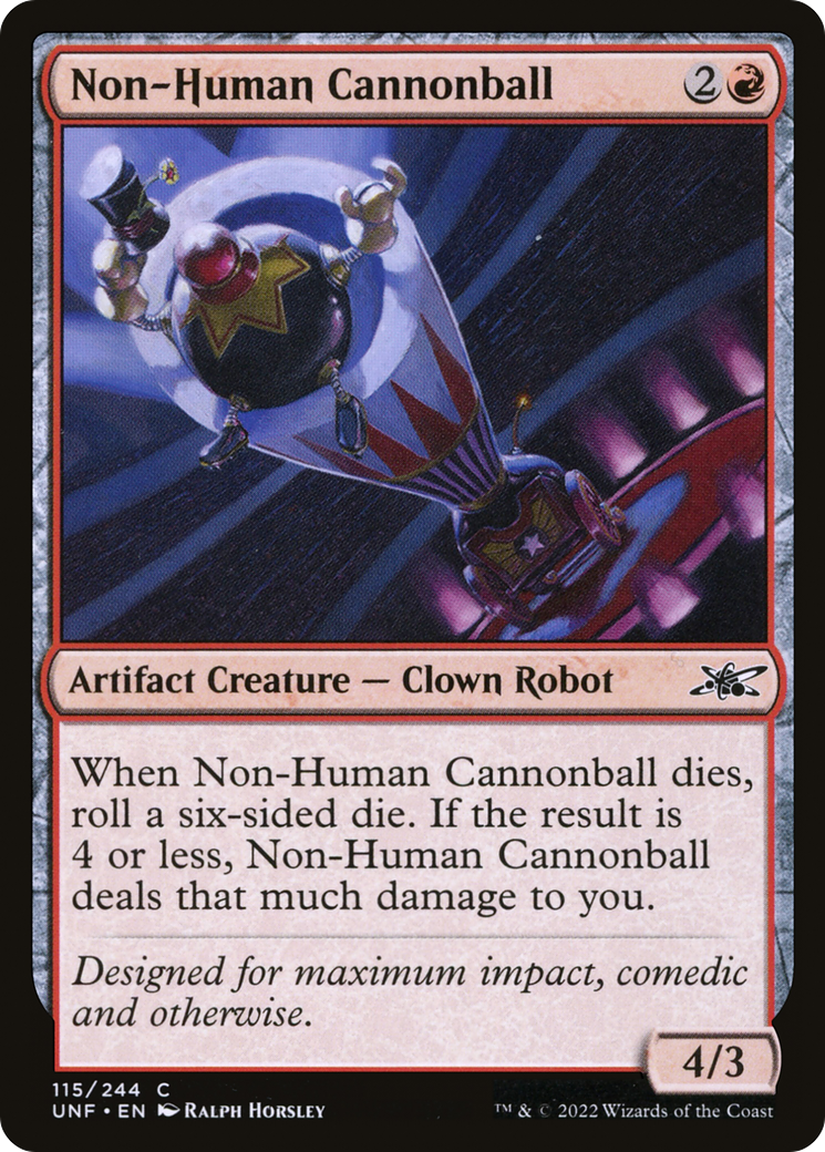 Non-Human Cannonball (115) [Unfinity] foil - Deck Out Gaming