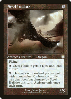 Steel Hellkite (Retro Frame) (163) [Commander: The Brothers' War] - Deck Out Gaming