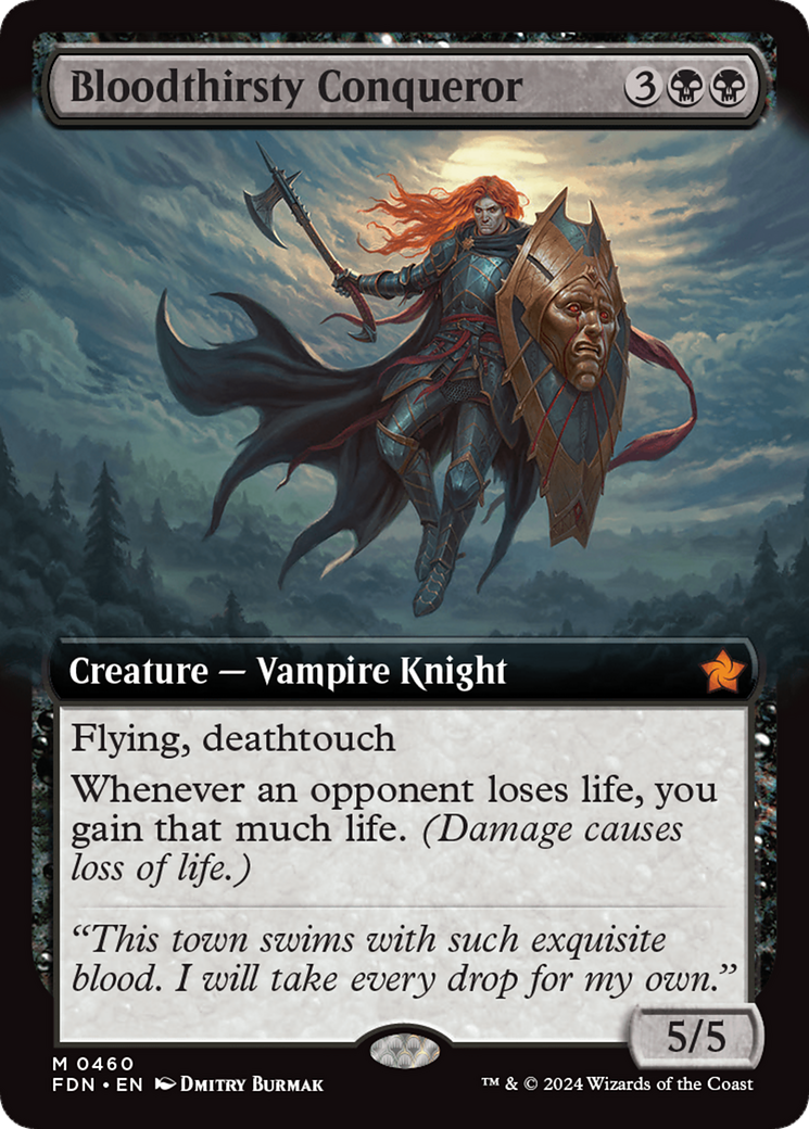 Bloodthirsty Conqueror (Extended Art) (460) [Foundations] foil - Deck Out Gaming