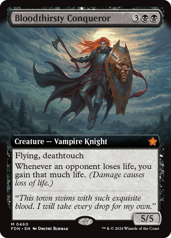 Bloodthirsty Conqueror (Extended Art) (460) [Foundations] foil - Deck Out Gaming