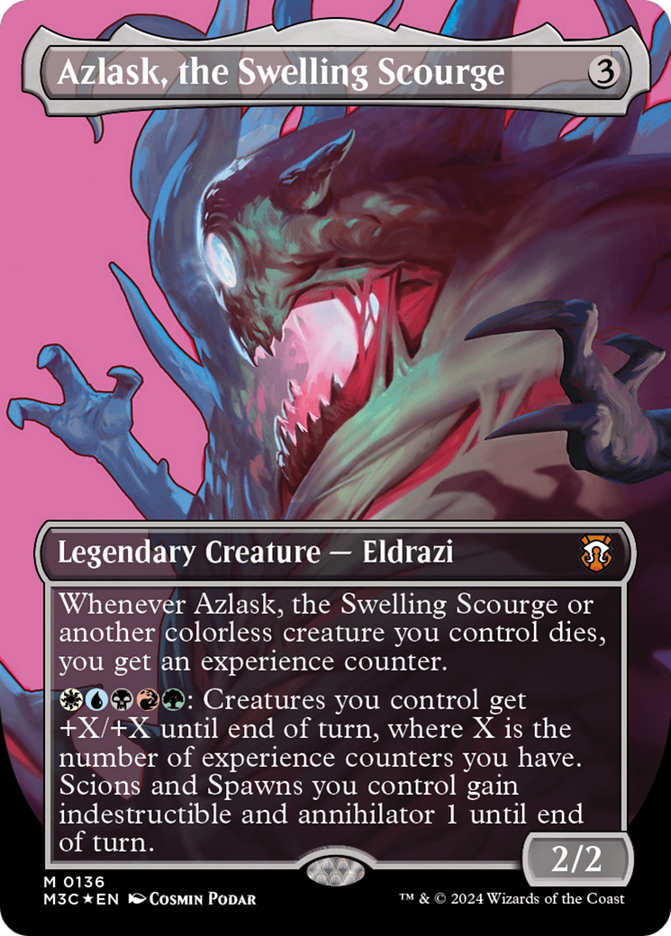Azlask, the Swelling Scourge (Borderless) (Ripple Foil) (136) [Modern Horizons 3 Commander] foil - Deck Out Gaming