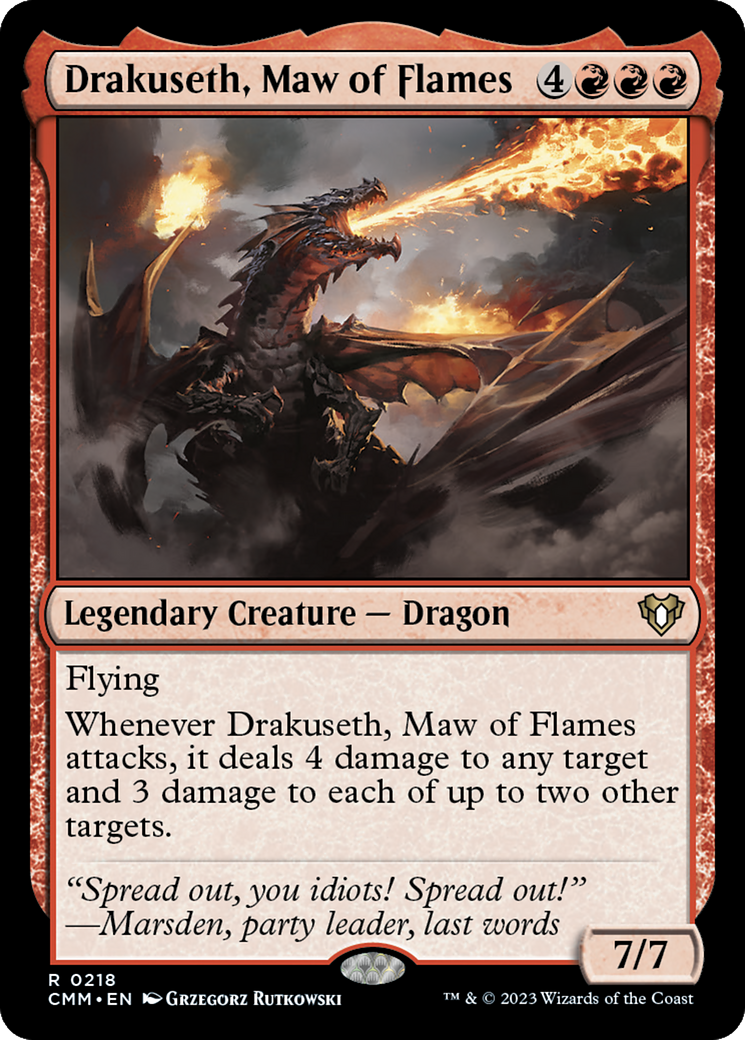 Drakuseth, Maw of Flames (218) [Commander Masters] foil - Deck Out Gaming