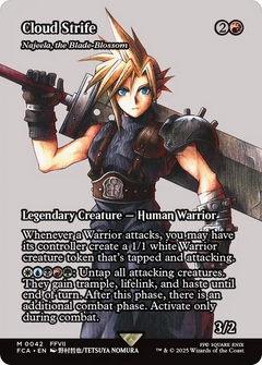 Cloud Strife - Najeela, the Blade-Blossom (Showcase) (42) [FINAL FANTASY: Through the Ages] foil - Deck Out Gaming