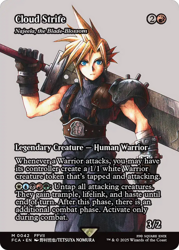 Cloud Strife - Najeela, the Blade-Blossom (Showcase) (42) [FINAL FANTASY: Through the Ages] foil - Deck Out Gaming