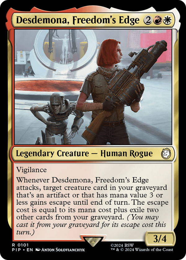 Desdemona, Freedom's Edge (101) [Fallout] foil - Deck Out Gaming