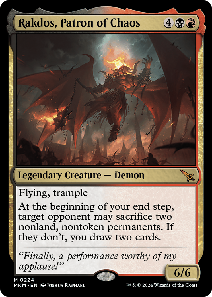Rakdos, Patron of Chaos (224) [Murders at Karlov Manor] - Deck Out Gaming