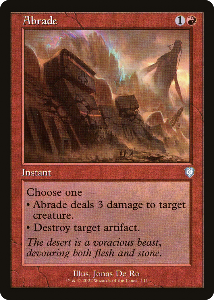 Abrade (Retro Frame) (111) [Commander: The Brothers' War] - Deck Out Gaming