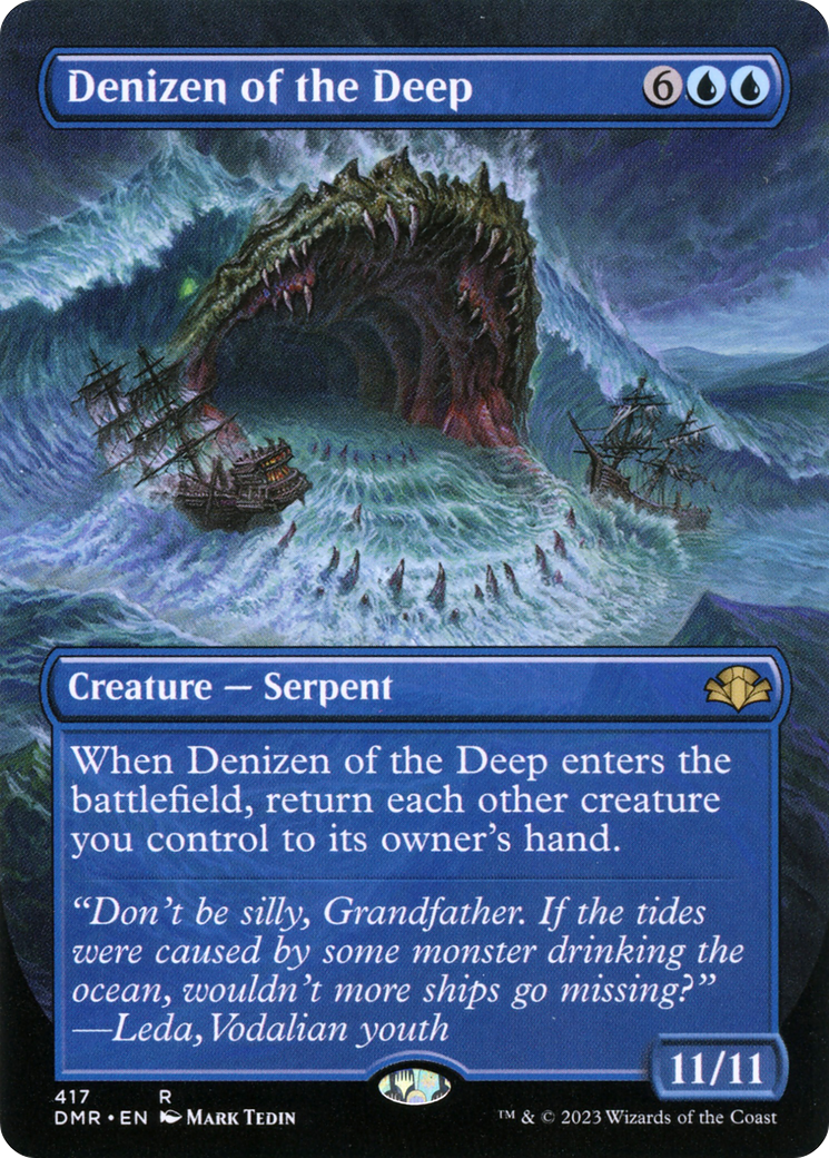 Denizen of the Deep (Borderless) (417) [Dominaria Remastered] foil - Deck Out Gaming