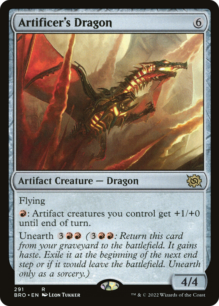 Artificer's Dragon (291) [The Brothers' War] foil - Deck Out Gaming