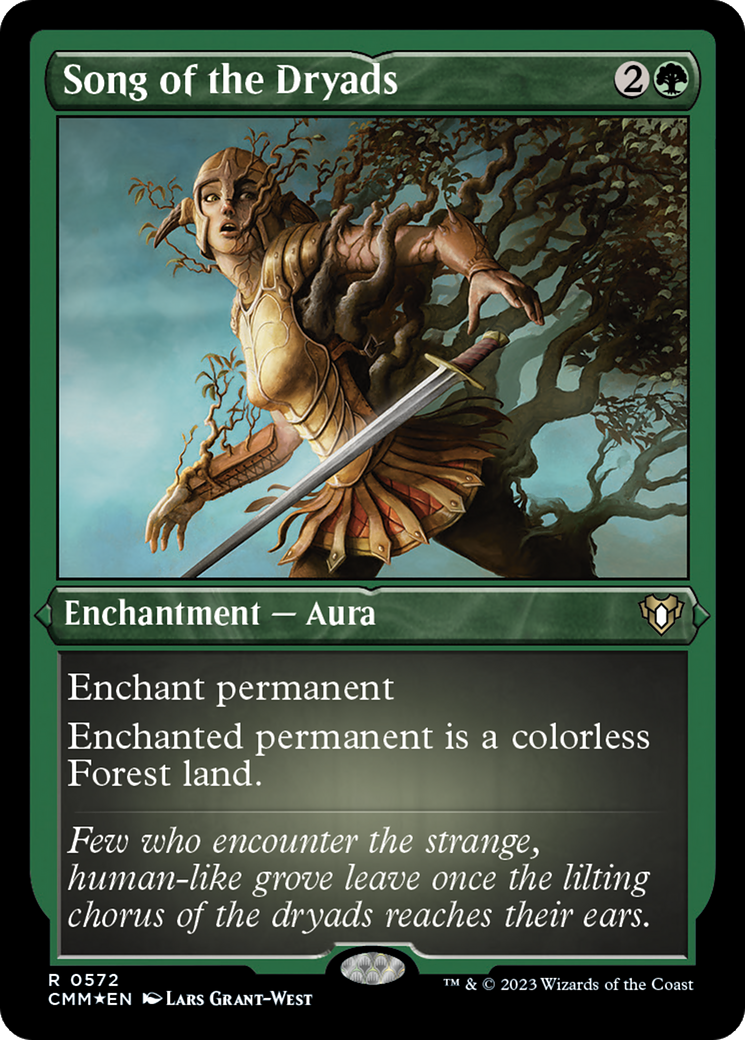 Song of the Dryads (572) [Commander Masters] etched - Deck Out Gaming