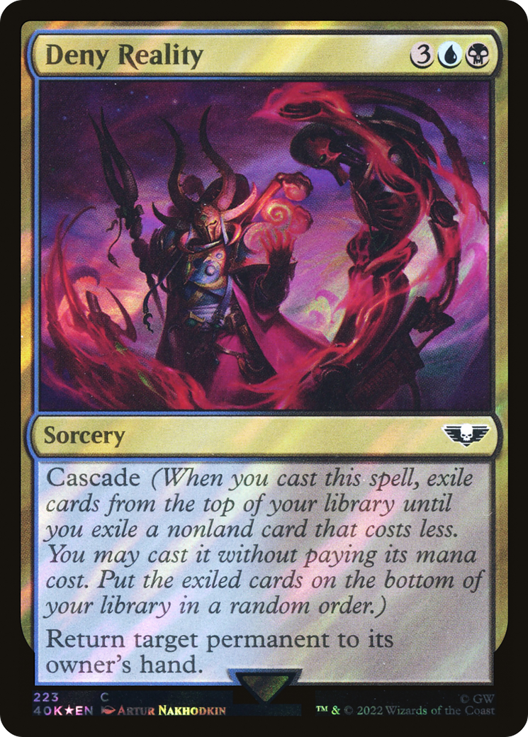 Deny Reality (Surge Foil) (223) [Warhammer 40,000 Commander] foil - Deck Out Gaming