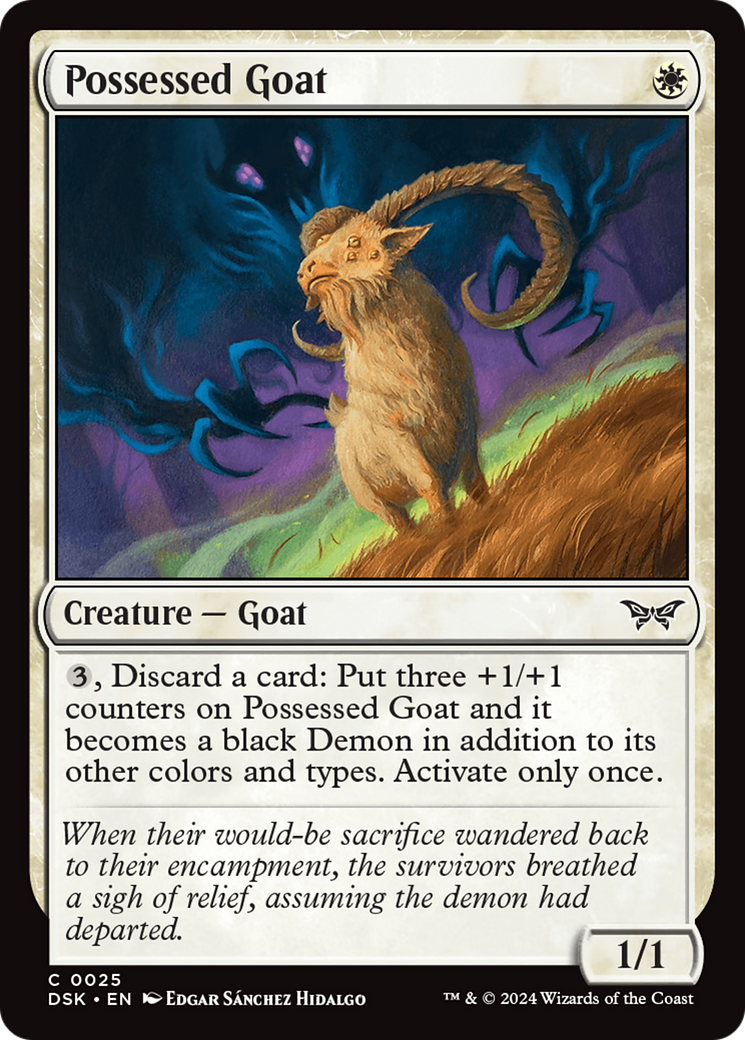 Possessed Goat (25) [Duskmourn: House of Horror] foil - Deck Out Gaming