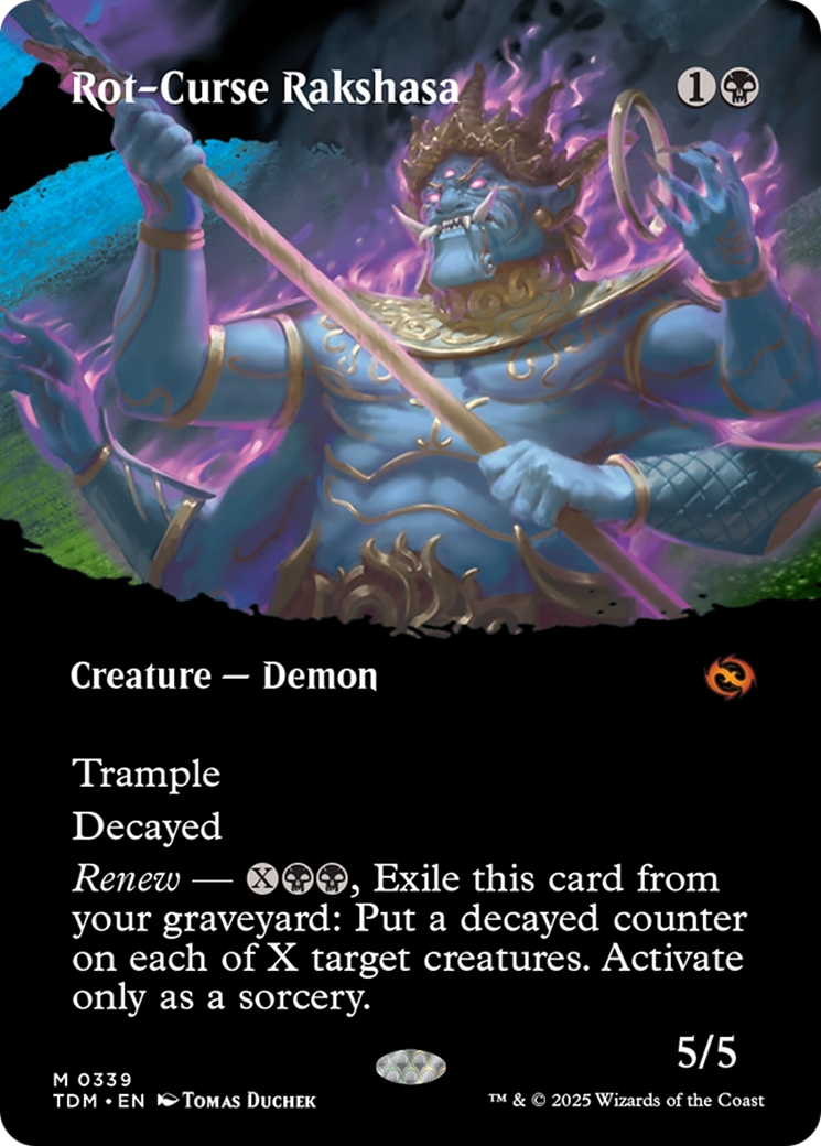 Rot-Curse Rakshasa (Borderless) (339) [Tarkir: Dragonstorm] - Deck Out Gaming
