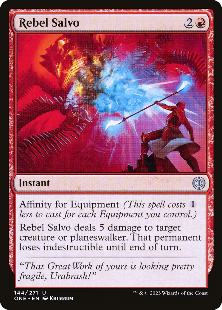 Rebel Salvo (144) [Phyrexia: All Will Be One] foil - Deck Out Gaming