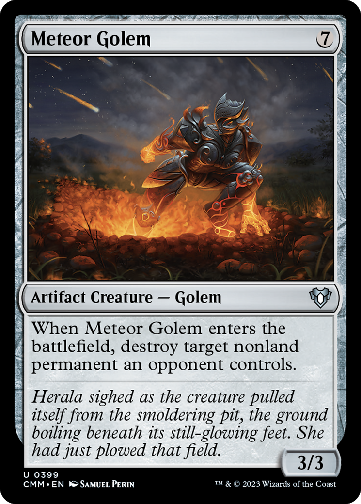 Meteor Golem (399) [Commander Masters] foil - Deck Out Gaming
