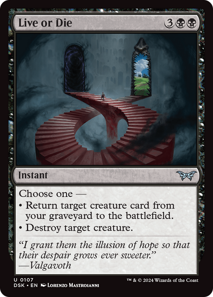 Live or Die (107) [Duskmourn: House of Horror] - Deck Out Gaming