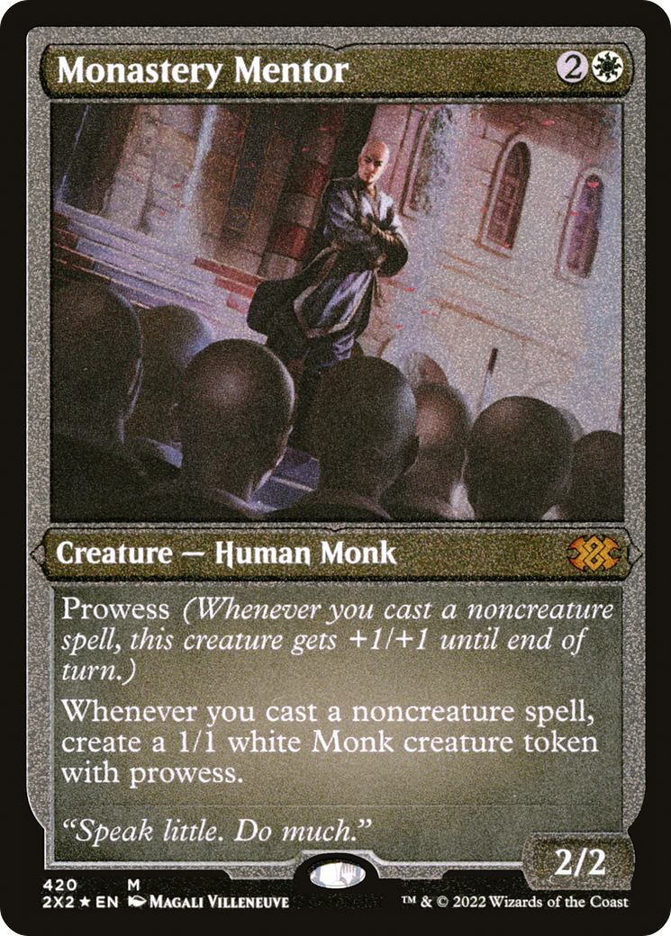 Monastery Mentor (Foil Etched) (420) [Double Masters 2022] foil - Deck Out Gaming