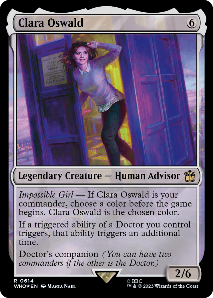Clara Oswald (Surge Foil) (614) [Doctor Who] foil - Deck Out Gaming