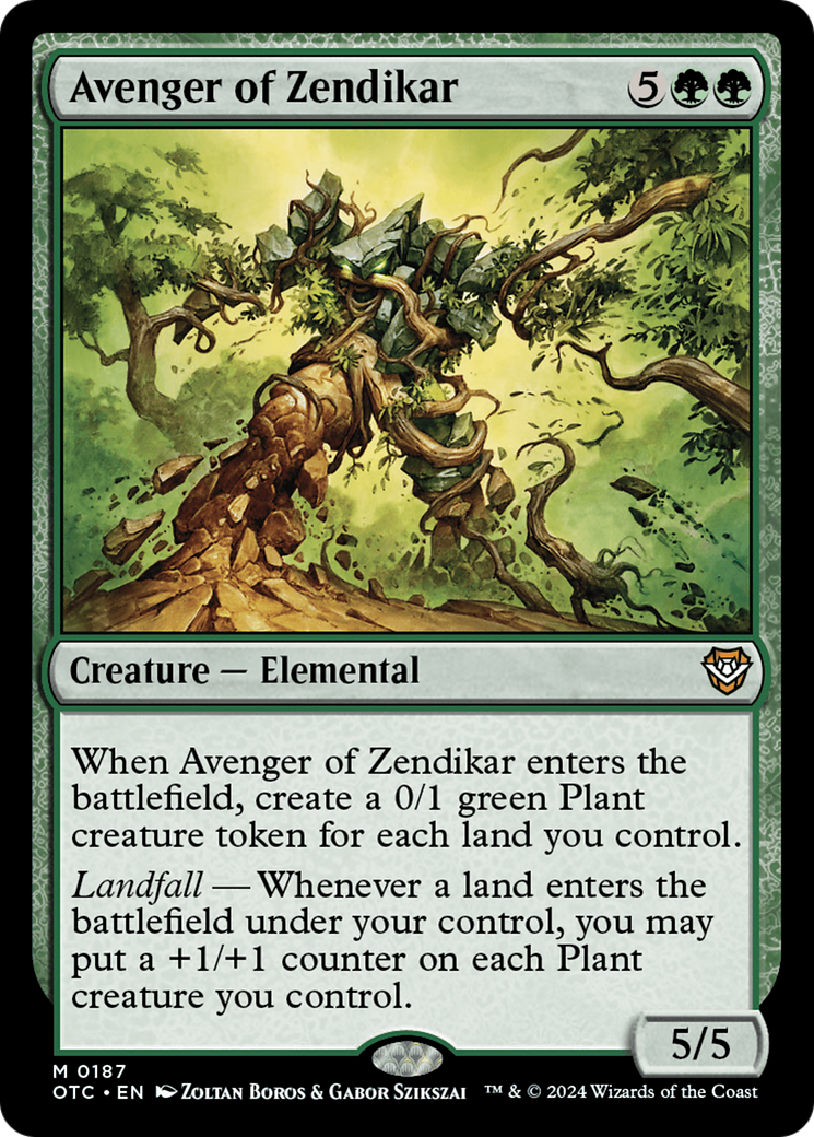 Avenger of Zendikar (187) [Outlaws of Thunder Junction Commander] - Deck Out Gaming