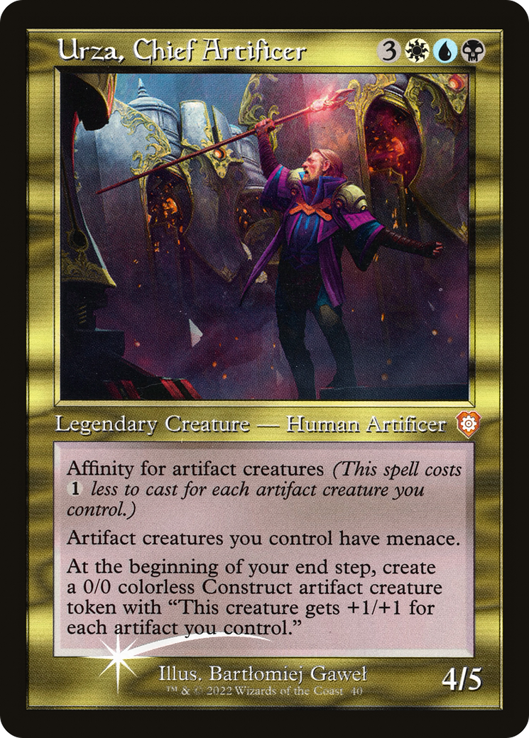 Urza, Chief Artificer (Display Commander) - Thick Stock (40) [Commander: The Brothers' War] foil - Deck Out Gaming