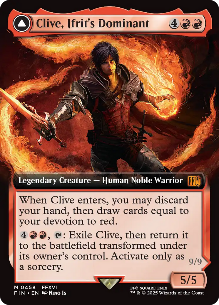 Clive, Ifrit's Dominant // Ifrit, Warden of Inferno (458) [FINAL FANTASY] - Deck Out Gaming