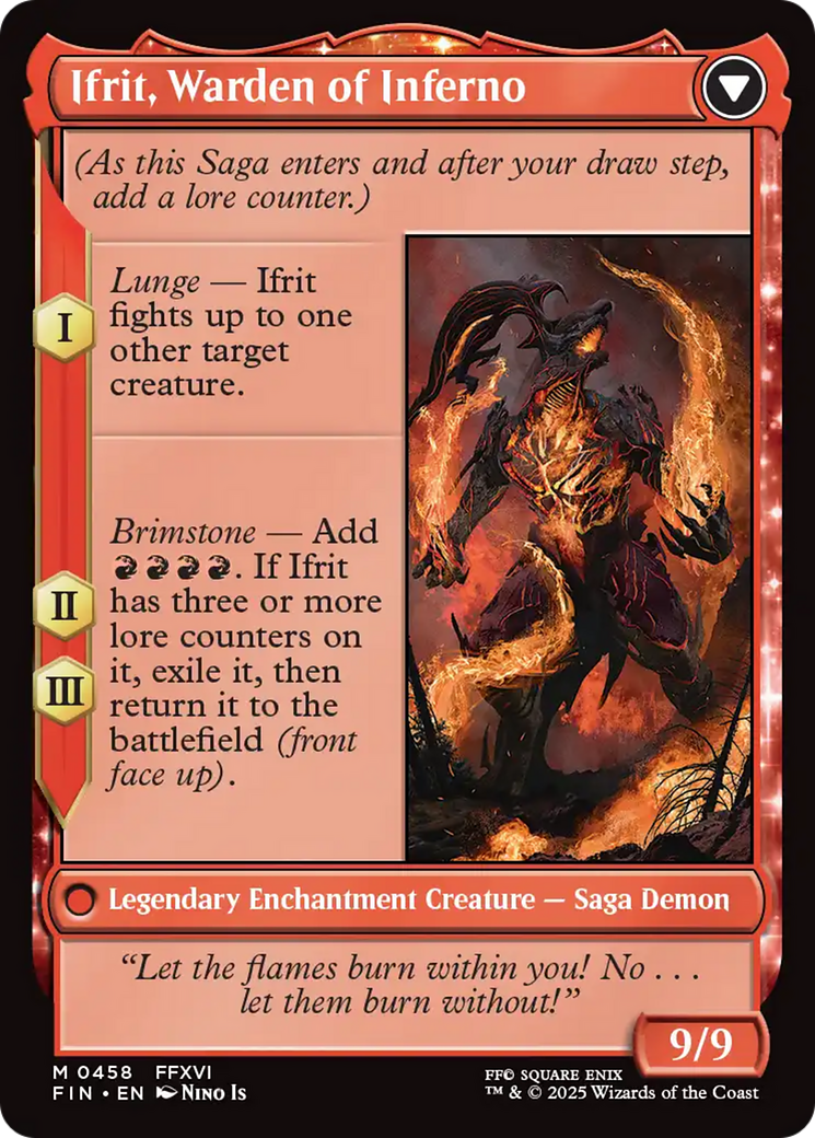 Clive, Ifrit's Dominant // Ifrit, Warden of Inferno (458) [FINAL FANTASY] foil - Deck Out Gaming