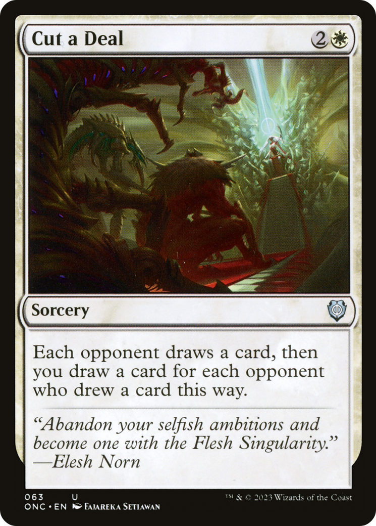 Cut a Deal (63) [Phyrexia: All Will Be One Commander] - Deck Out Gaming