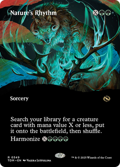 Nature's Rhythm (Borderless) (349) [Tarkir: Dragonstorm] foil - Deck Out Gaming