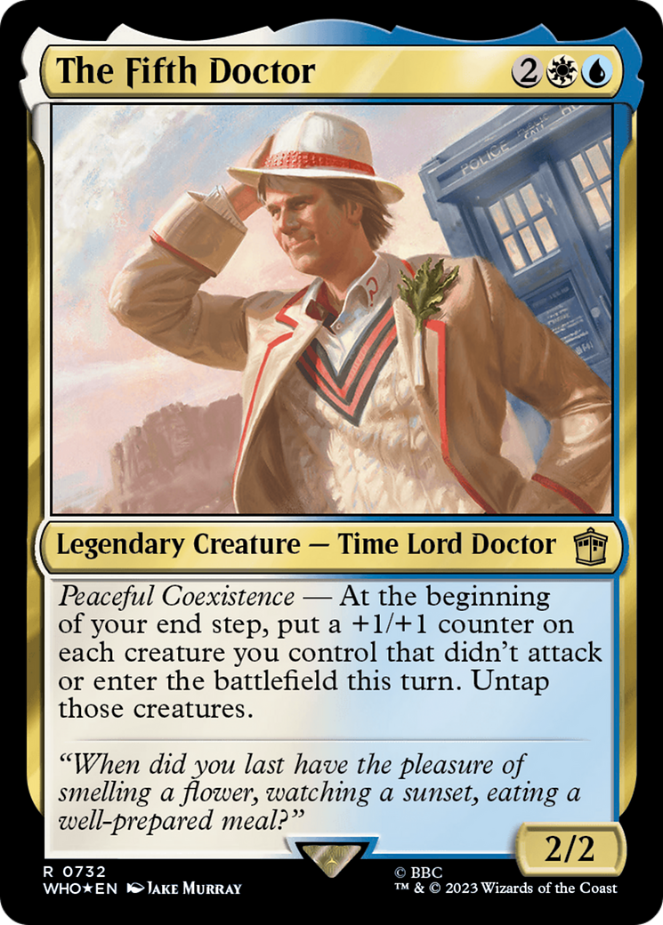 The Fifth Doctor (Surge Foil) (732) [Doctor Who] foil - Deck Out Gaming