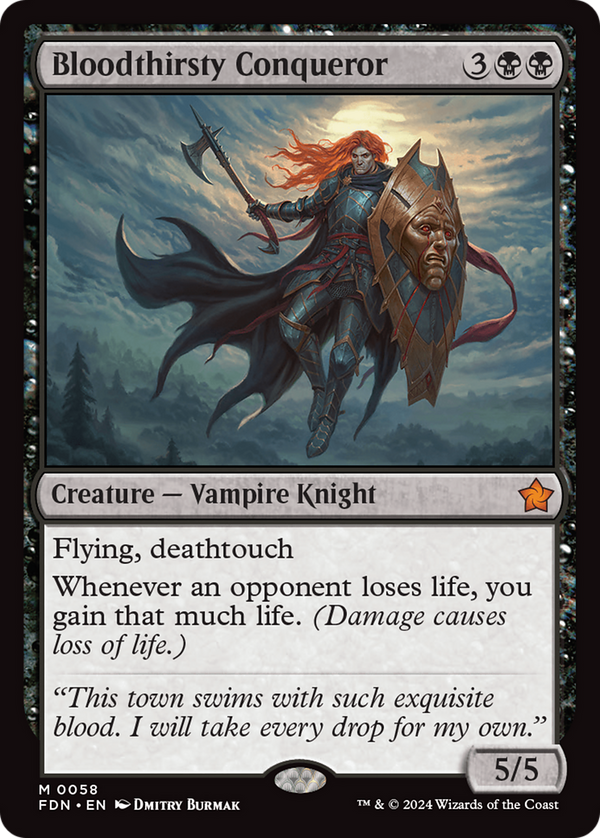 Bloodthirsty Conqueror (58) [Foundations] foil - Deck Out Gaming