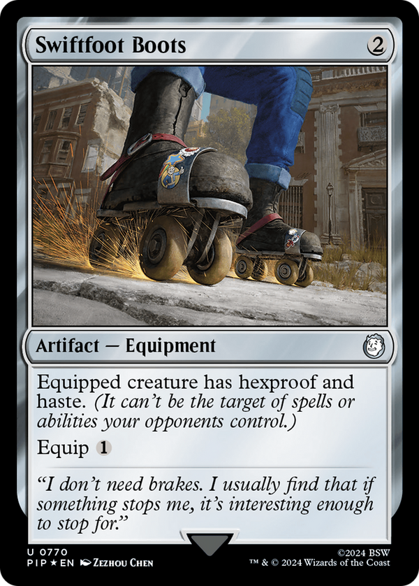 Swiftfoot Boots (Surge Foil) (770) [Fallout] foil - Deck Out Gaming
