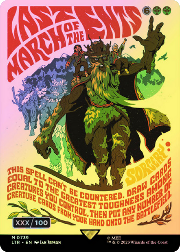 Last March of the Ents (Borderless Poster) (Serial Numbered) (739) [The Lord of the Rings: Tales of Middle-earth] foil - Deck Out Gaming