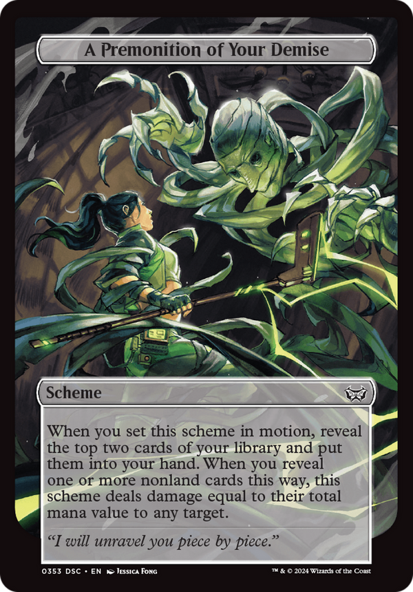 A Premonition of Your Demise (Full Art) (353) [Duskmourn: House of Horror Commander] - Deck Out Gaming