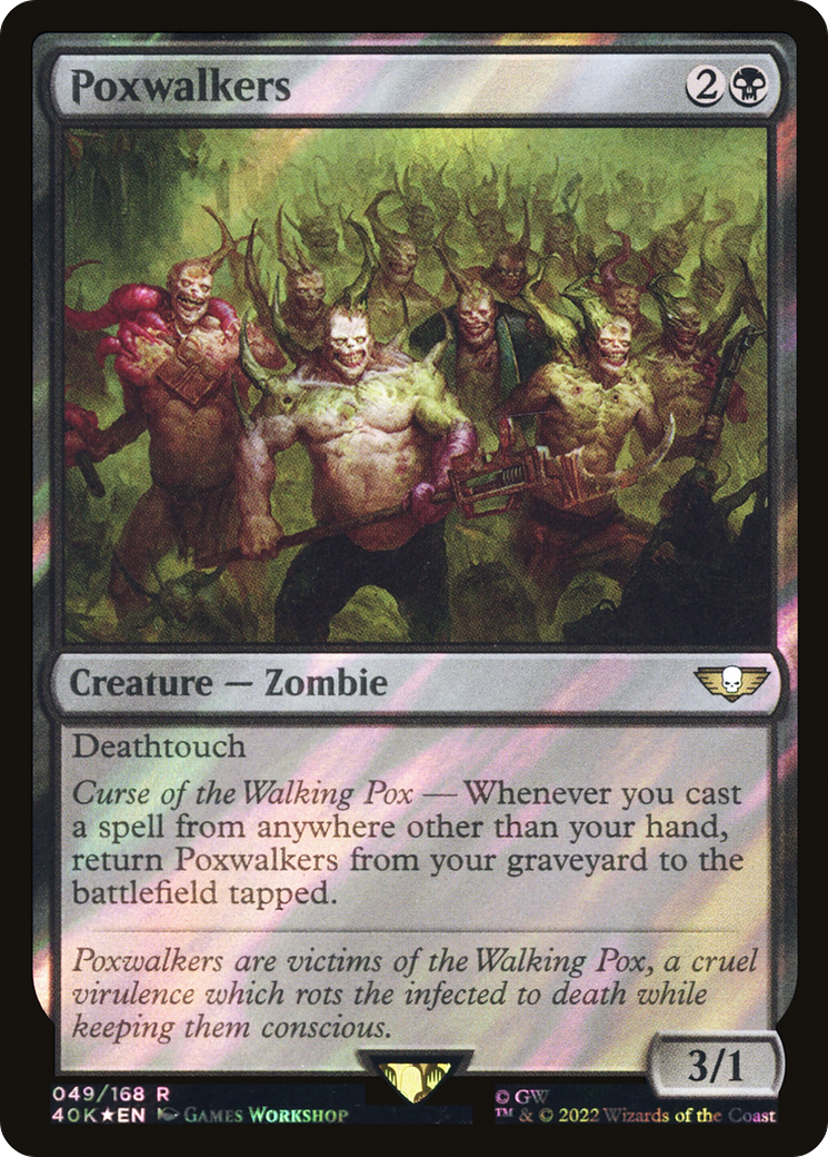 Poxwalkers (Surge Foil) (49) [Warhammer 40,000 Commander] foil - Deck Out Gaming