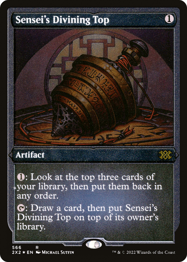 Sensei's Divining Top (Foil Etched) (566) [Double Masters 2022] foil - Deck Out Gaming