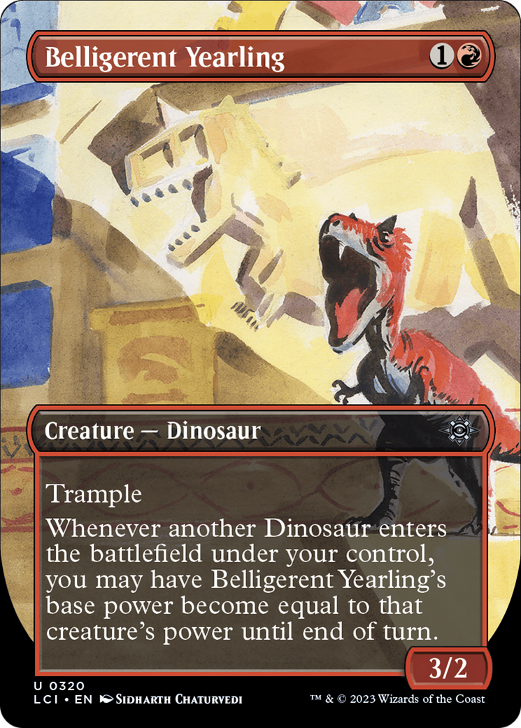 Belligerent Yearling (Borderless) (320) [The Lost Caverns of Ixalan] - Deck Out Gaming