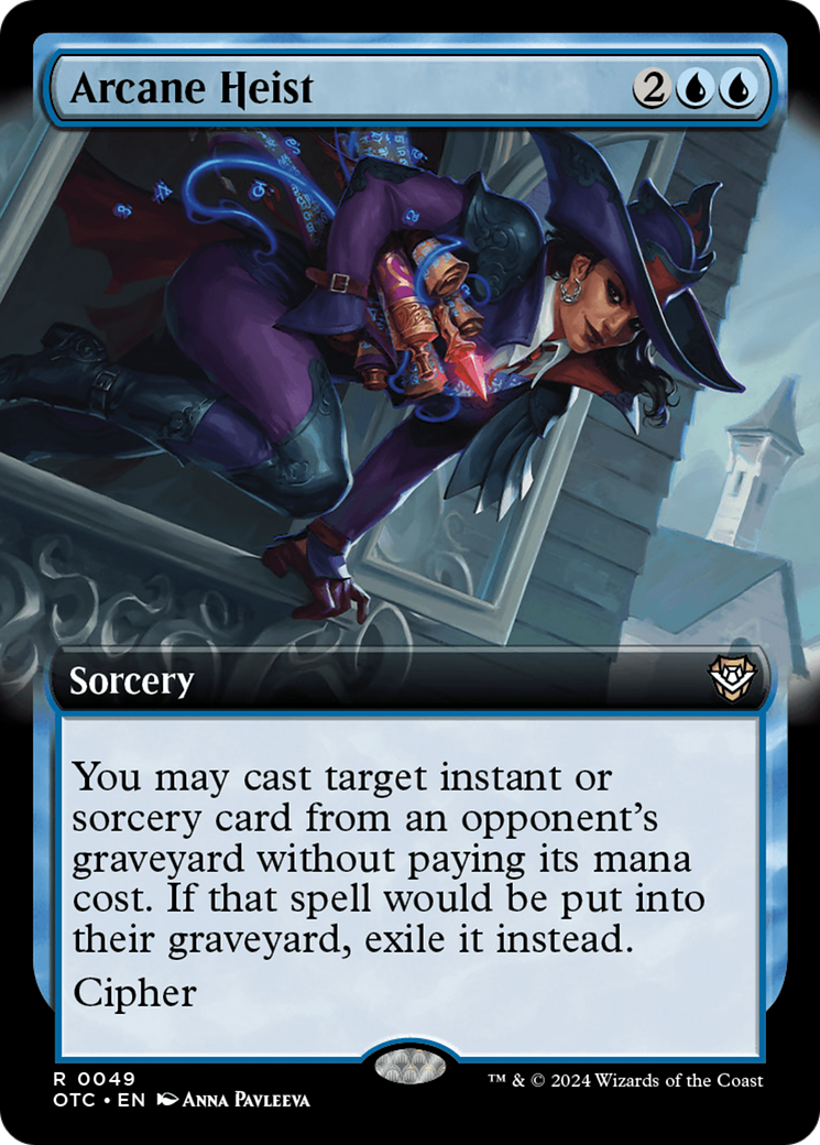 Arcane Heist (Extended Art) (49) [Outlaws of Thunder Junction Commander] - Deck Out Gaming