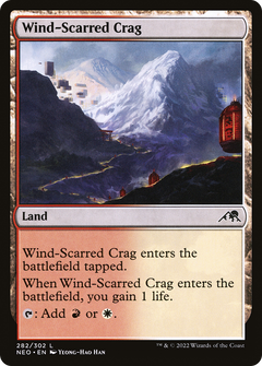 Wind-Scarred Crag (282) [Kamigawa: Neon Dynasty] foil - Deck Out Gaming