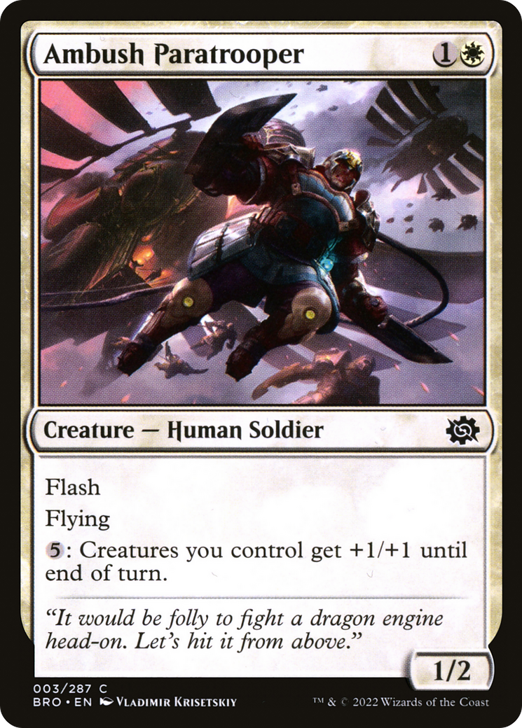 Ambush Paratrooper (3) [The Brothers' War] foil - Deck Out Gaming