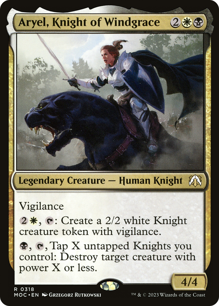 Aryel, Knight of Windgrace (318) [March of the Machine Commander] - Deck Out Gaming