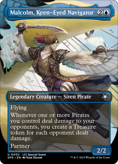 Malcolm, Keen-Eyed Navigator (Borderless) (2) [Special Guests] - Deck Out Gaming