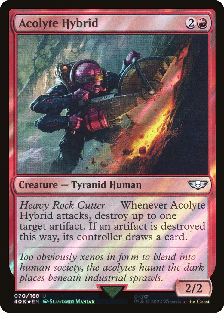Acolyte Hybrid (Surge Foil) (70) [Warhammer 40,000 Commander] foil - Deck Out Gaming