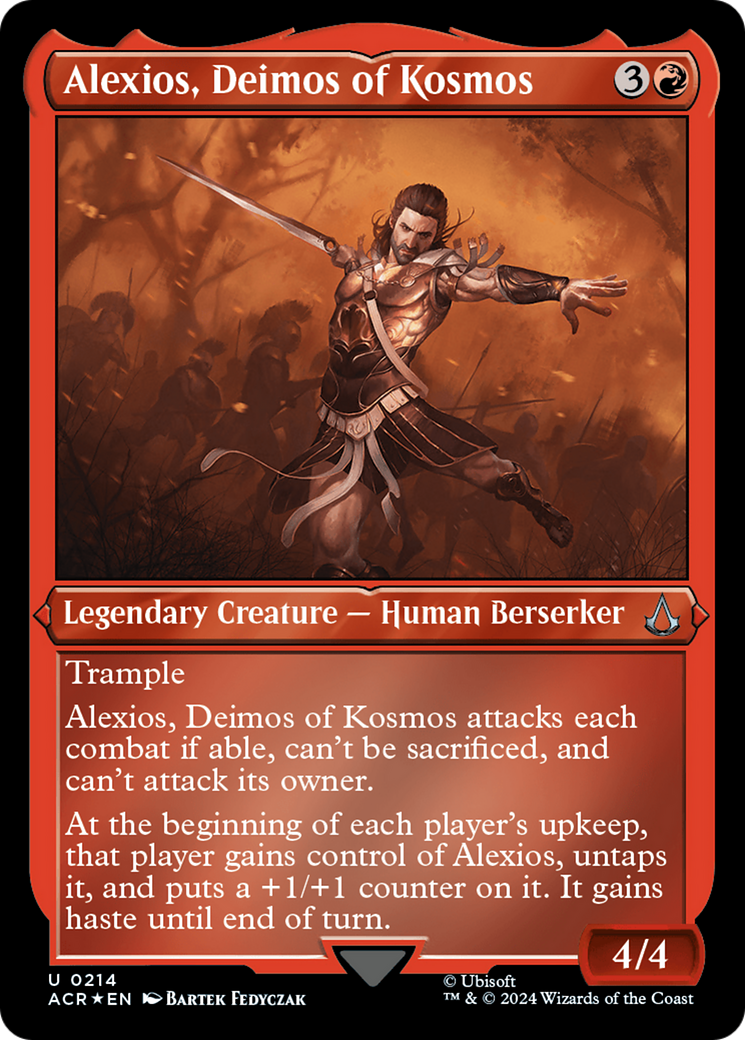 Alexios, Deimos of Kosmos (214) [Assassin's Creed] etched - Deck Out Gaming
