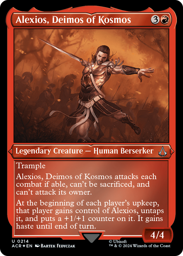 Alexios, Deimos of Kosmos (214) [Assassin's Creed] etched - Deck Out Gaming