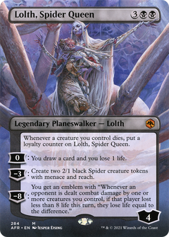 Lolth, Spider Queen (Borderless) (284) [Adventures in the Forgotten Realms] foil - Deck Out Gaming